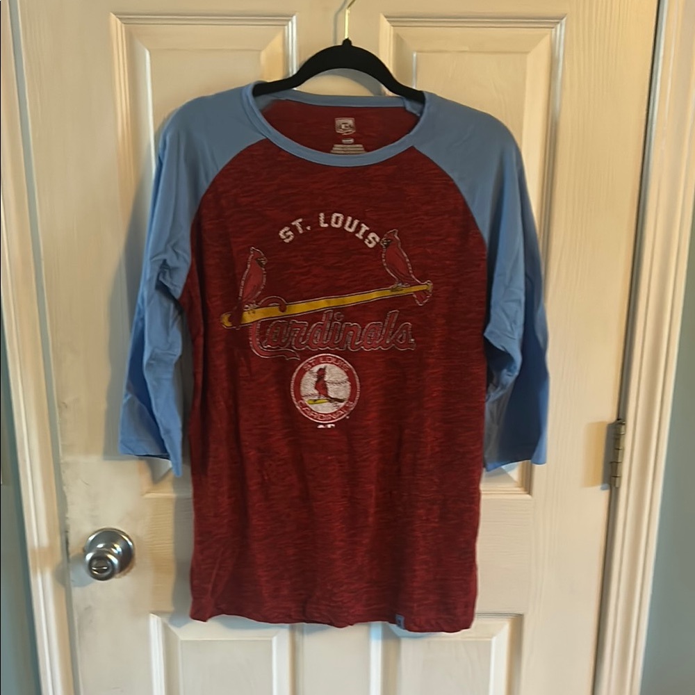 St. Louis Cardinals Red and Blue Raglan Shirt